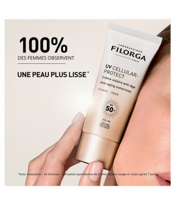 Filorga UV CELLULAR-PROTECT Crème Solaire Anti-Âge SPF50+ 40 ml + NCEF - REVITALIZE Sérum 5 ml offert