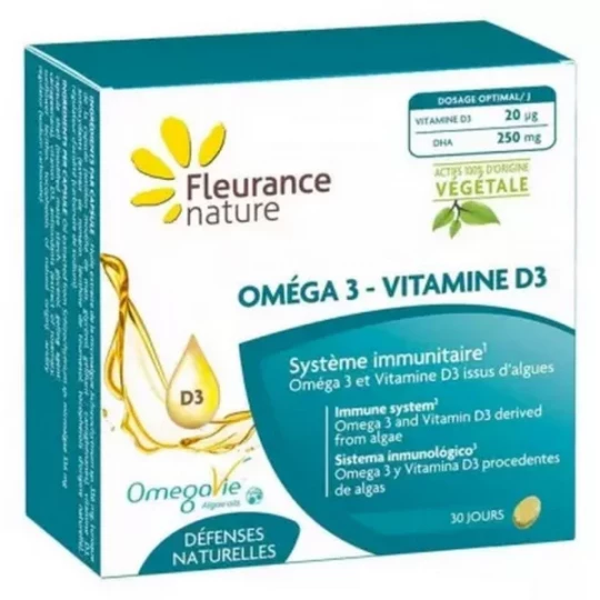 Fleurance Nature Omega 3 Vitamine D3 Capsules x 30