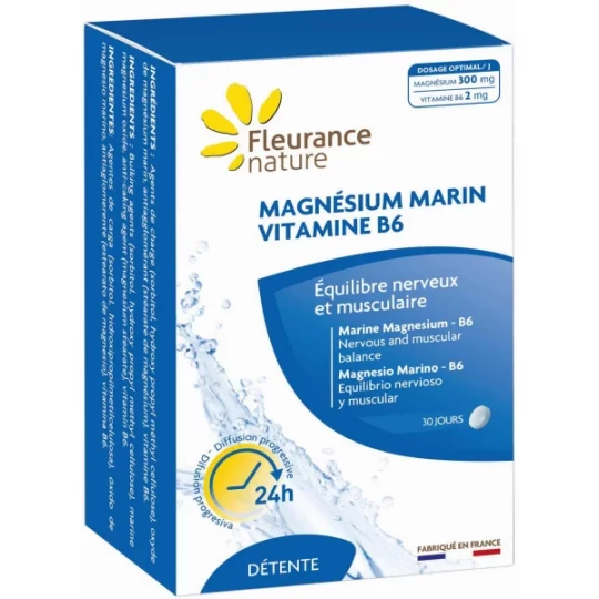 Fleurance Nature Magnésium Marin Vitamine B6 Comprimés x 60