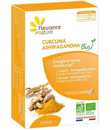 Fleurance Nature Curcuma Ashwagandha Bio Comprimés x 15