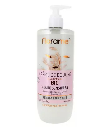 Florame Crème de Douche Lait d'Avoine Peaux Sensibles Rechargeable Bio 750 ml