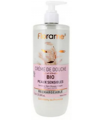 Florame Crème de Douche Lait d'Avoine Peaux Sensibles Rechargeable Bio 750 ml