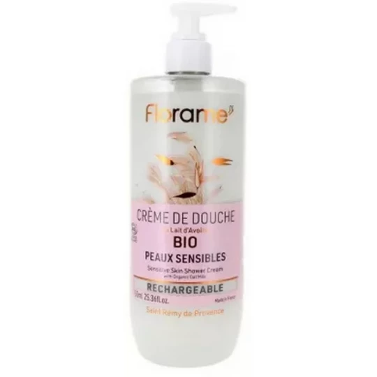 Florame Crème de Douche Lait d'Avoine Peaux Sensibles Rechargeable Bio 750 ml