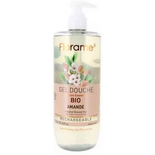 Florame Gel Douche Amande Rechargeable Bio 750 ml