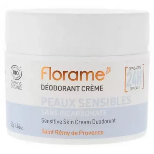Florame Déodorant Creme 24h Peaux Sensibles Bio 50 g