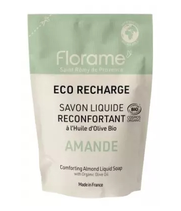 Florame Savon Liquide Réconfortant Amande Éco-Recharge Bio 470 ml