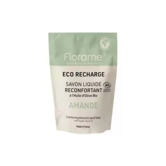 Florame Savon Liquide Réconfortant Amande Éco-Recharge Bio 470 ml
