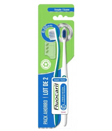 Fluocaril Brosses à Dents Précision Interdentaire Souple Bleu clair x 2