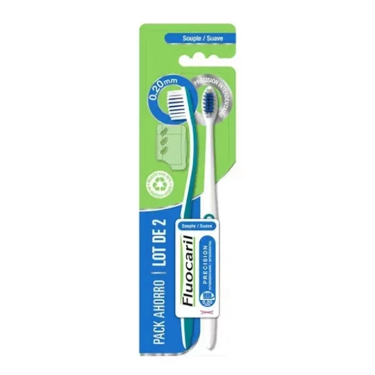 Fluocaril Brosses à Dents Précision Interdentaire Souple Bleu clair x 2