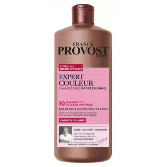 Franck Provost Expert Couleur Shampoing Professionnel Cheveux Colorés 500 ml