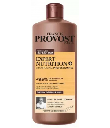 Franck Provost Expert Nutrition + Shampoing Cheveux Tres Secs & Épais 500 ml