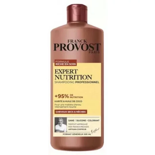 Franck Provost Expert Nutrition Shampoing Professionnel Cheveux Secs et Reches 500 ml