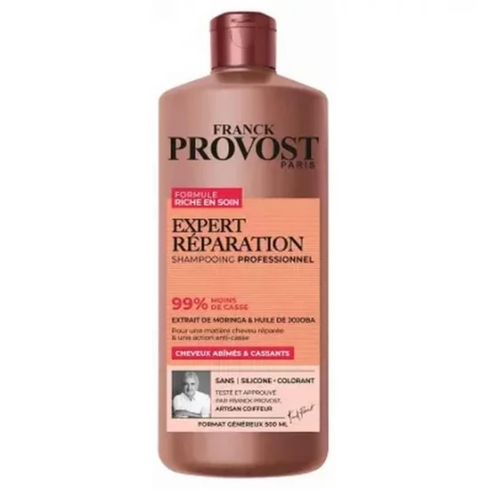 Franck Provost Expert Réparation Shampoing Cheveux Abimés & Cassants 500 ml
