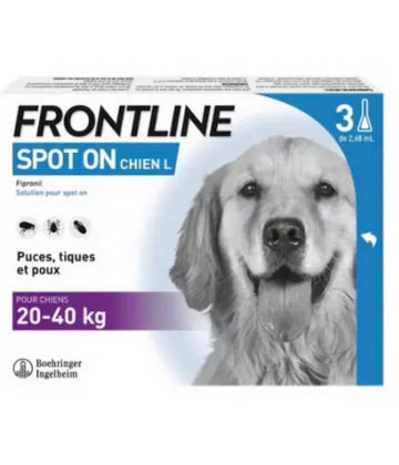 Frontline Spot-On Chien L (20-40 kg) Pipettes x 3