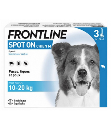 Frontline Spot-On Chien M (10-20 kg) Pipettes x 3