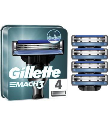 Gillette Mach3 Lames de Rasoir x 4