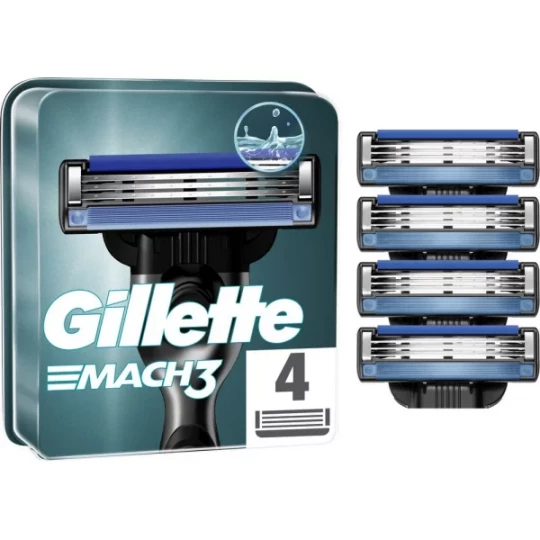 Gillette Mach3 Lames de Rasoir x 4