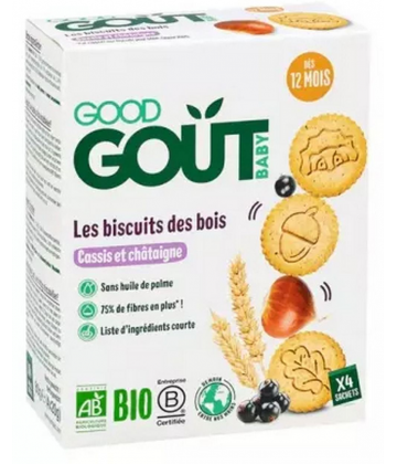 Good Goût Biscuits des Bois Cassis et Châtaigne Dès 12 Mois Bio 80 g