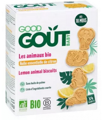Good Goût Les Animaux à l'Huile Essentielle de Citron Dès 10 Mois Bio 80 g