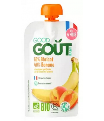 Good Goût Abricot Banane des 4 Mois Bio 120 g