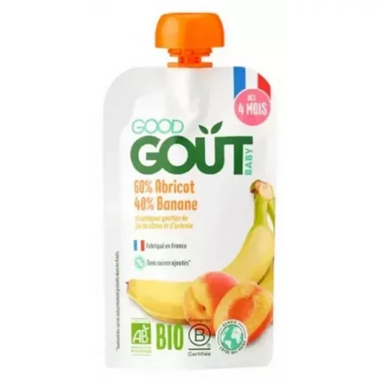 Good Goût Abricot Banane des 4 Mois Bio 120 g