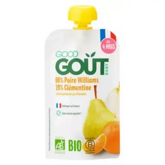 Good Goût Poire Williams Clémentine des 4 Mois Bio 120 g