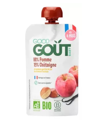 Good Goût Pomme Châtaigne des 4 Mois Bio 120 g
