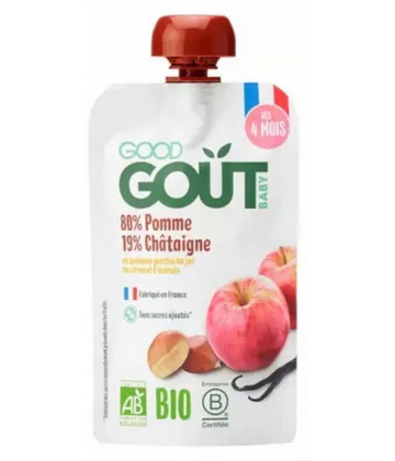 Good Goût Pomme Châtaigne des 4 Mois Bio 120 g
