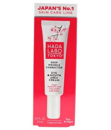 Hada Labo Tokyo Crème Contour des Yeux et Lèvres Jour et Nuit Anti-Âge 15 ml