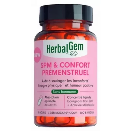 HerbalGem SPM & Confort Prémenstruel Bio Gélules x 30