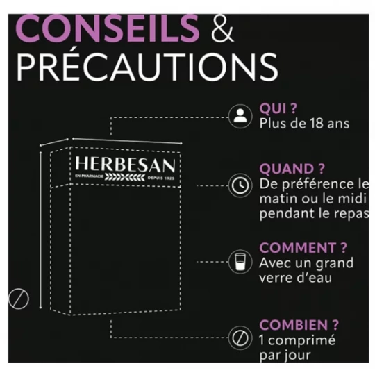 Herbesan Vision Santé des Yeux Comprimés x 60 - image 2