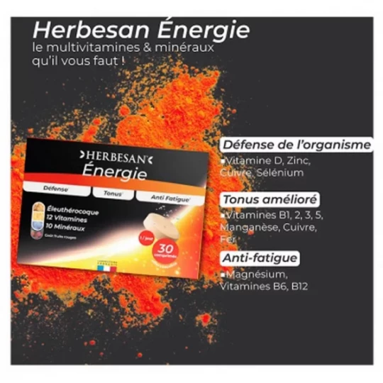 Herbesan Énergie Comprimés Effervescents x 30 - image 2