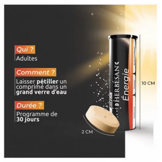 Herbesan Énergie Comprimés Effervescents x 30 - image 3
