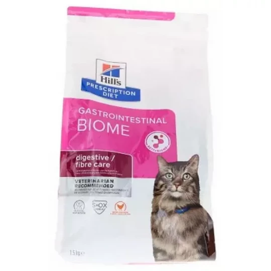 Hill's Chat Gastrointestinal Biome Santé Digestive au Poulet 1,5 kg