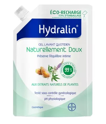 Hydralin Gel Lavant Quotidien Naturellement Doux Éco-Recharge 400 ml