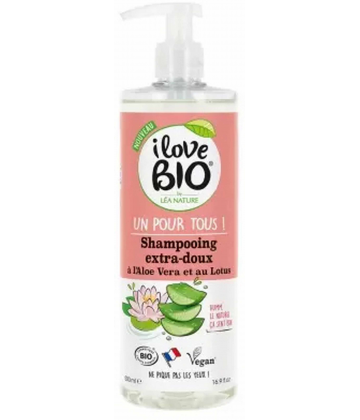 I Love Bio Shampoing Extra-Doux Aloe Vera et Lotus Bio 500 ml