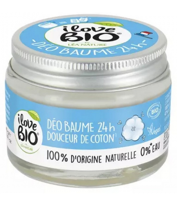 I Love Bio Déodorant Baume 24h Douceur de Coton Bio 40 g