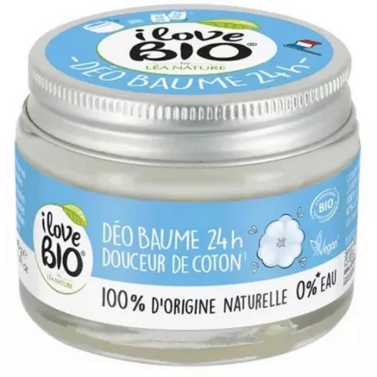 I Love Bio Déodorant Baume 24h Douceur de Coton Bio 40 g