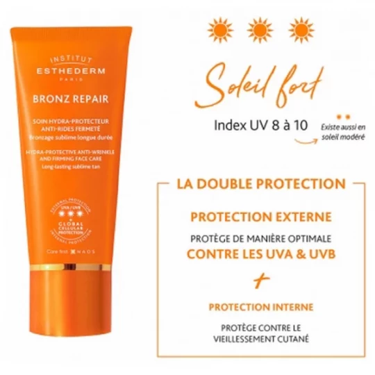 Institut Esthederm Bronz Repair Soin Hydra-Protecteur Anti-Rides Fermeté 50 ml - image 4