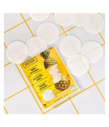 Iroha Nature Disques Coton Tonique Exfoliant Ananas x 10