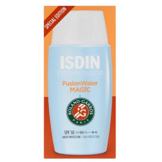 Isdin Fotoprotector Fusion Water Magic Crème Solaire SPF50 50 ml Edition Limitée Roland Garros