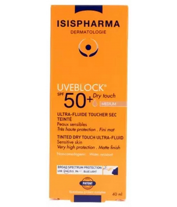 Isispharma Uveblock Ultra-Fluide Toucher Sec Teinté SPF50+ 40 ml