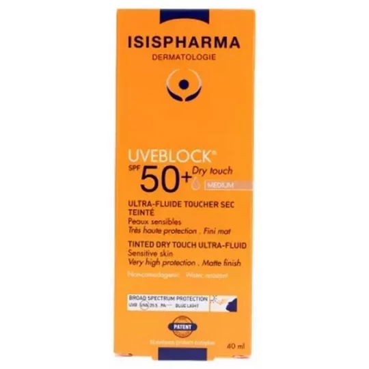 Isispharma Uveblock Ultra-Fluide Toucher Sec Teinté SPF50+ 40 ml