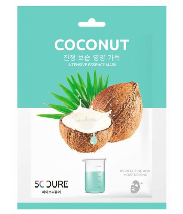 Jkosmec 5C Cure Essence Intensive Masque en Tissu Noix de Coco 25 ml