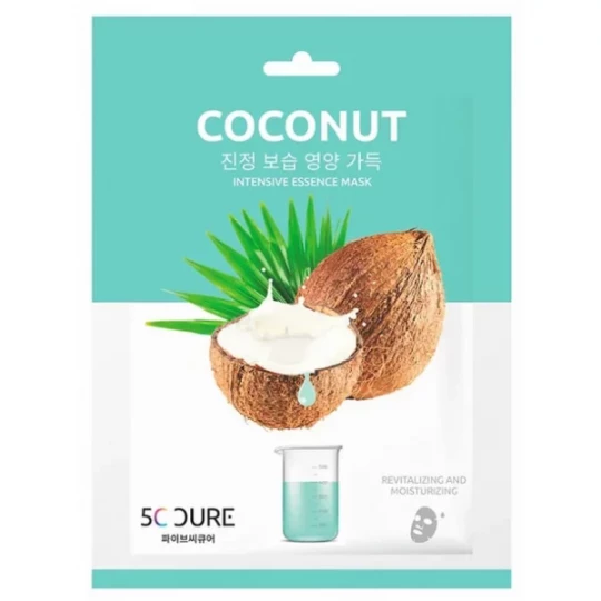 Jkosmec 5C Cure Essence Intensive Masque en Tissu Noix de Coco 25 ml