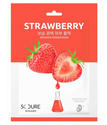 Jkosmec 5C Cure Essence Intensive Masque en Tissu Fraise 25 ml