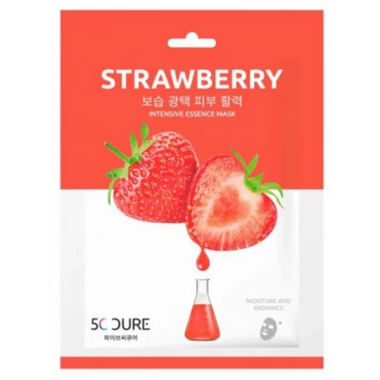 Jkosmec 5C Cure Essence Intensive Masque en Tissu Fraise 25 ml