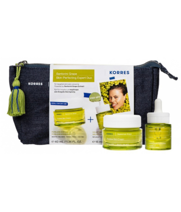 Korres Raisin de Santorin Trousse Crème Anti-Pores Dilatés 40 ml + Élixir Peau de Velours 15 ml offert