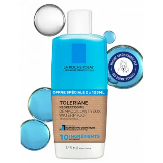 La Roche-Posay Respectissime Démaquillant Yeux Waterproof 2 x 125 ml - image 2