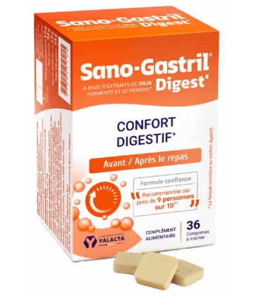 Laboratoire Yalacta Sano-Gastril Digest Confort Digestif Comprimés à Mâcher x 36